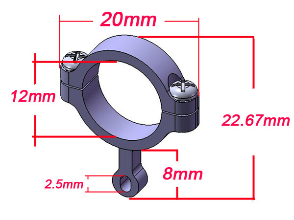 Rudder Push Rod Guide (1 pair)(For 12mm Diameter Booms) - Click Image to Close