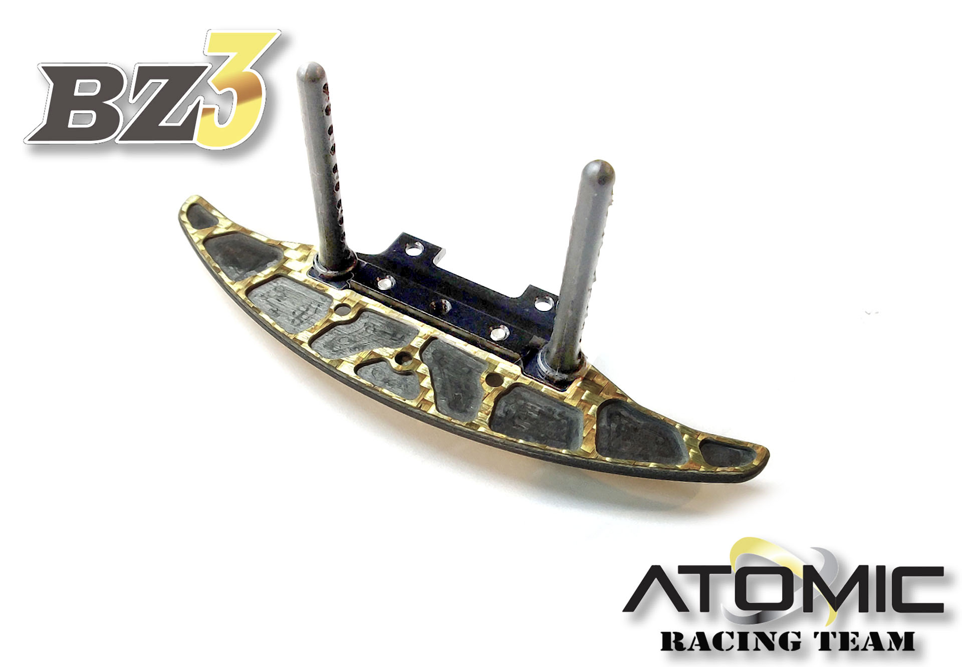 Wide Aluminium+Carbon Bumper -Golden - Click Image to Close