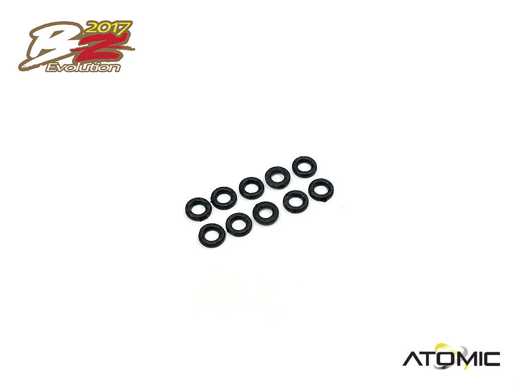 BZ3, DRZV2 Caster Adjustment Spacers (0.35mm,10 pcs) - Click Image to Close