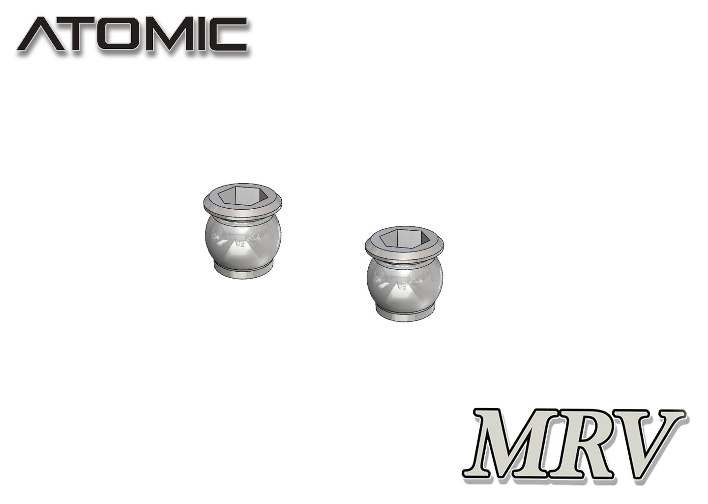 Flange Ball 3.5mm, M2 Thread (2 pcs)