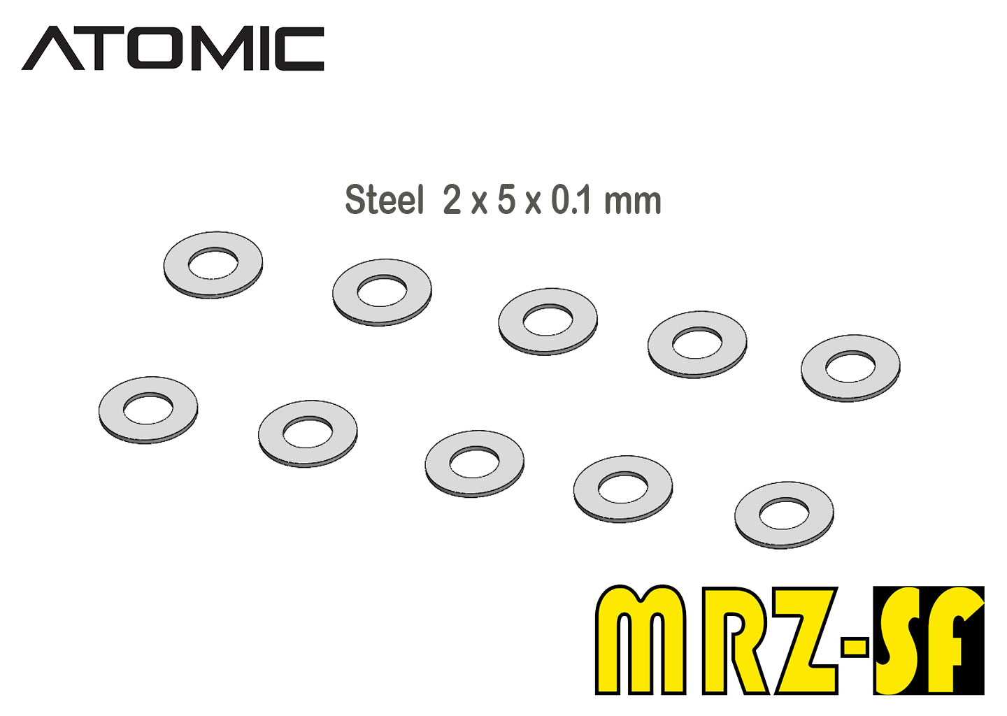 MRZ SF Knucke Steel Shim 2*5*0.1 mm (10 pcs)