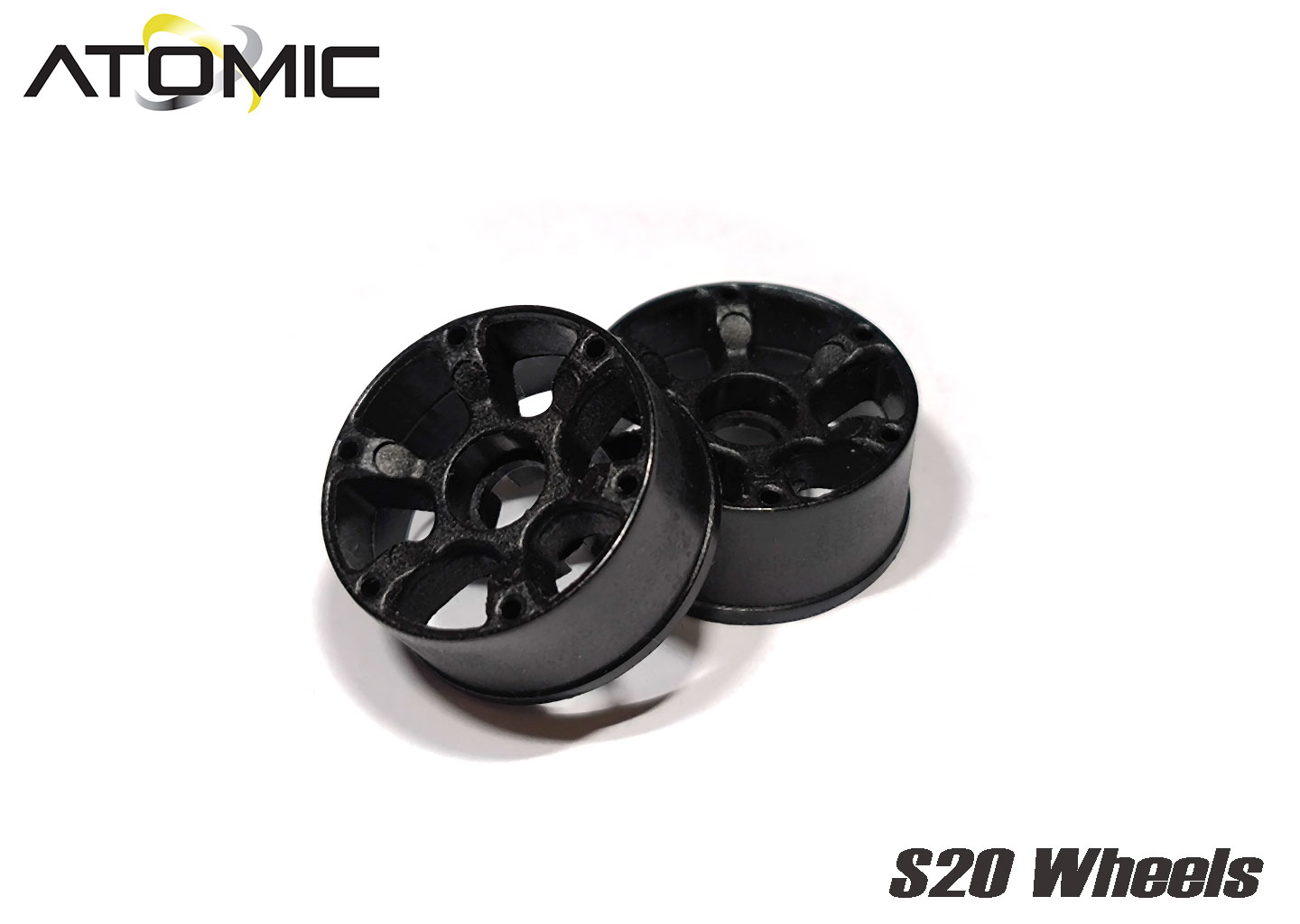 S20 RWD Wheel Narrow +2 (Black) - Click Image to Close