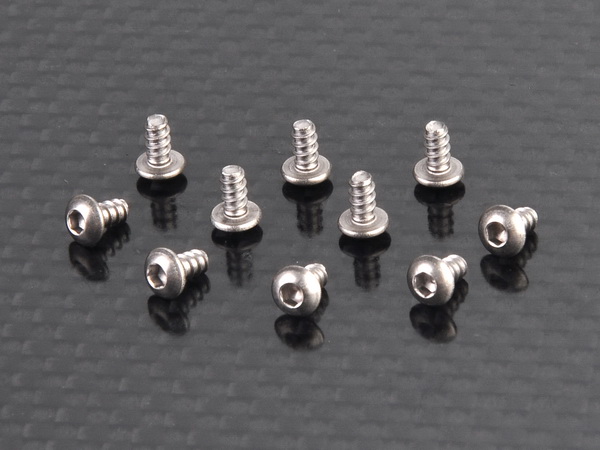 Button head Tapping screw 2x4mm (TPB) Titanium 1.5 Hex.