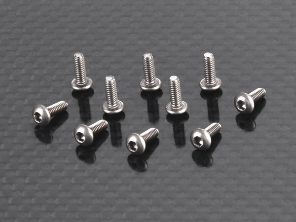 Button head Machine screw 2x6mm (TPM) Titanium 1.5 Hex.