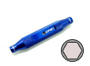 Knurling Double Nut Wrench (5.5, 7.0mm)-Blue - Click Image to Close