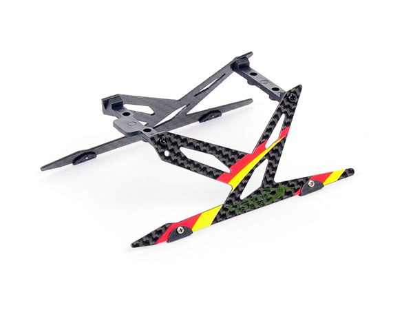 Carbon Landing Skid Set (Red) - Blade 130X