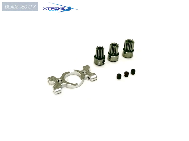 Motor Mount and Pinion Gears Set (9, 10, 11T) -B180CFX