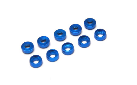 Countersunk Washer M2-Blue (2mm inner hole, 10pcs)