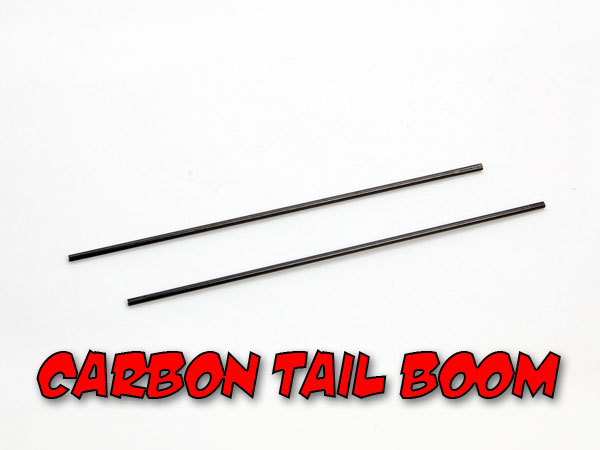 Carbon Tail Boom -2pcs (2mm x 125mm, MCPX)