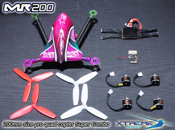 MR200 Quad Super Combo (Purple Canopy w/ Metal Motor Mount)