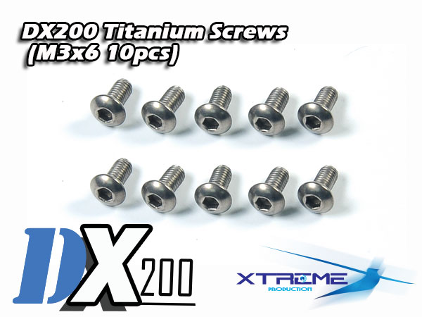 DX200 Titanium Screws (M3x6 10pcs)