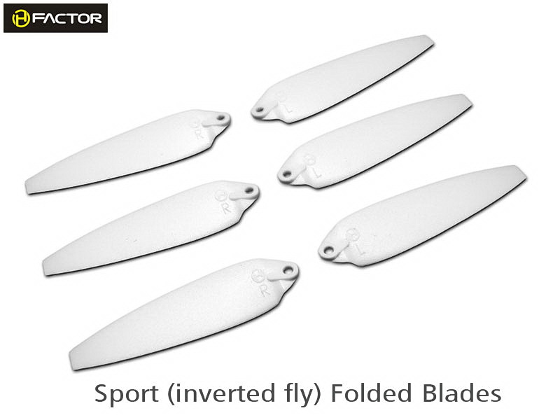 200QX Sport Foldable Blade -White (6 pcs, 3R+3L) [HF200QX04WT]