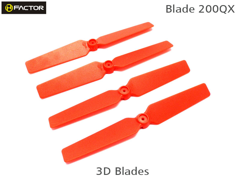 200QX 3D Fixed Props - Red (4 pcs, 2R+2L) [HF200QX05RD] - Click Image to Close