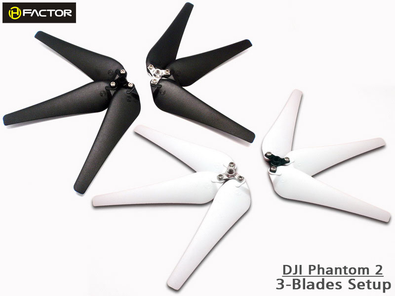 Phantom 2 Tri-Blades Prop set (4 x Grips, 12 Blades) [HFDJI01] - Click Image to Close
