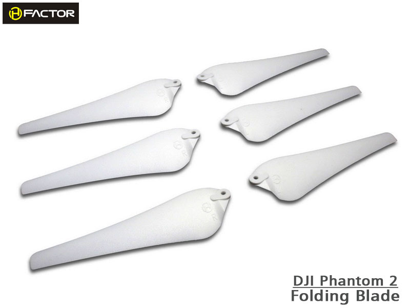 Phamton 2 Foldable Blade -White (6 pcs, 3R+3L) [HFDJI02WT] - Click Image to Close
