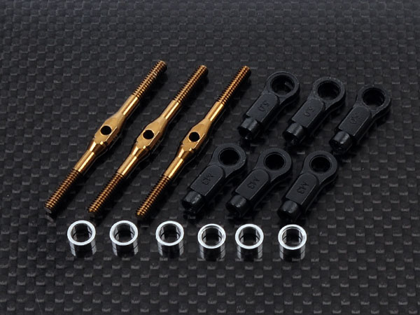 Ti Turnbuckle (M3.0x44 -3pcs) Swash of Trex 700DFC, Goblin 770)