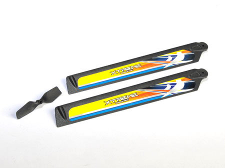Carbon Fiber Polymer Main & Tail Blade (1 set Blue) - Trex 150 - Click Image to Close