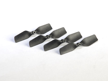 Carbon Fiber Polymer Tail Blade (4 pcs Black)- Trex 150 - Click Image to Close