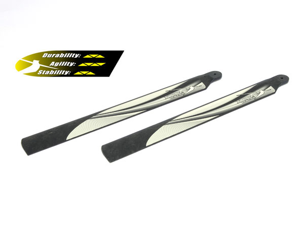 Carbon Polymer Main Blade (6 Degree, 1 pair) - 200SRX - Click Image to Close