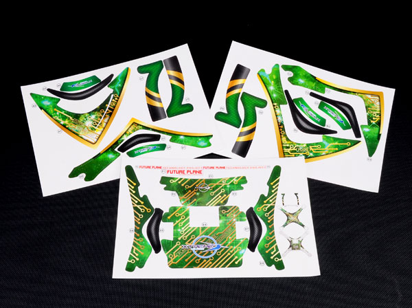 Pre-Cut Body Sticker Set (Green) - Phantom 2 - Click Image to Close