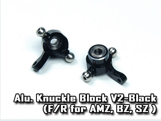 Alu. Knuckle Block V2-Black (F/R for AMZ, BZ, SZ ) - Click Image to Close