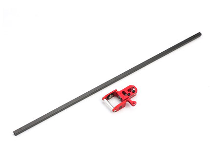 Integrated Tail Gear Unit w/ Angular Contacted Bearings (Red) - Click Image to Close