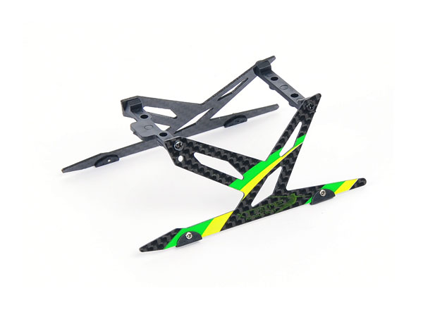 Carbon Landing Skid Set (Green) - Blade 130X - Click Image to Close