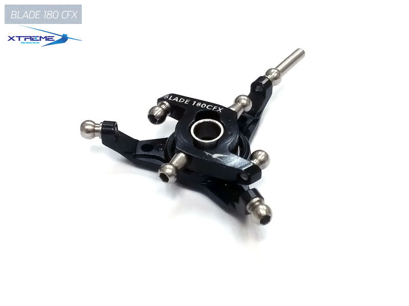 CNC Aluminium Swashplate -B180CFX (Black) - Click Image to Close