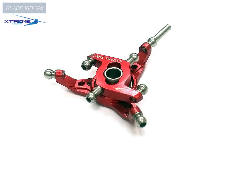 CNC Aluminium Swashplate -B180CFX (Red) - Click Image to Close