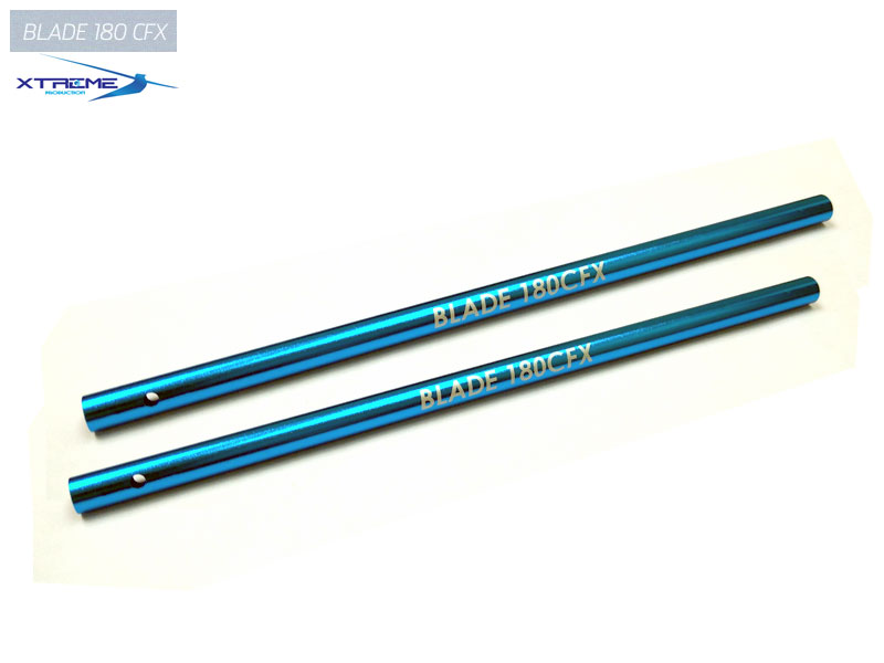 Aluminium Tail Boom -B180CFX (Blue, 2 pcs) - Click Image to Close