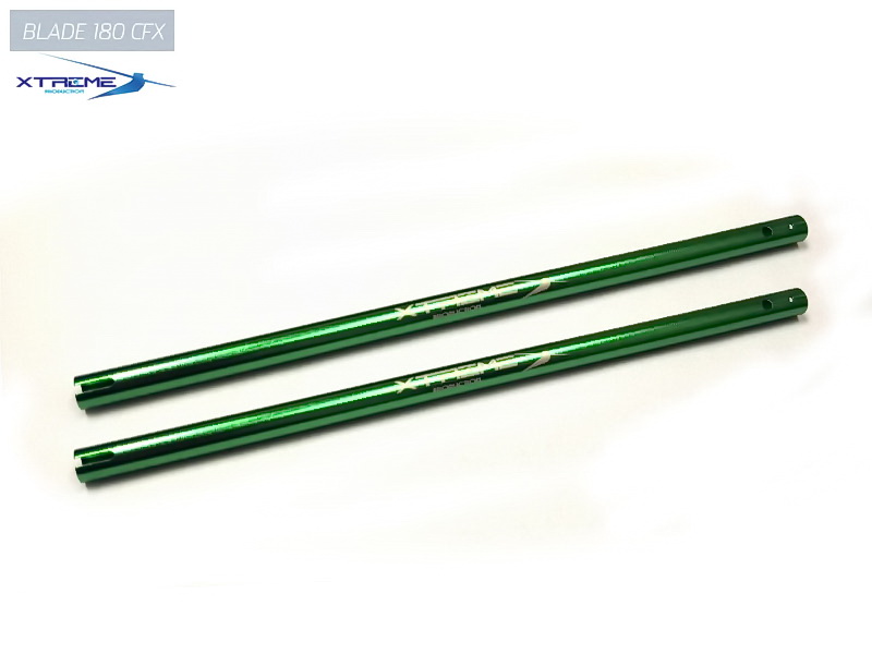 Aluminium Tail Boom -B180CFX (Green, 2 pcs) - Click Image to Close