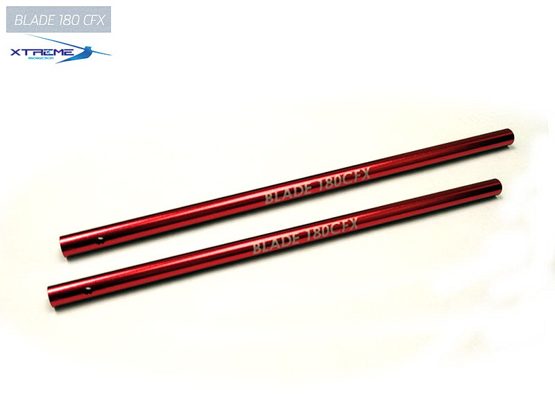 Aluminium Tail Boom -B180CFX (Red, 2 pcs) - Click Image to Close