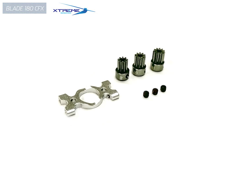 Motor Mount and Pinion Gears Set (9, 10, 11T) -B180CFX - Click Image to Close