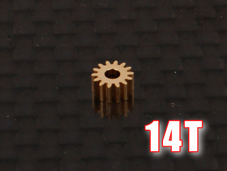 Motor Pinion 14T (1.5mm hole, 0.25M) - Click Image to Close