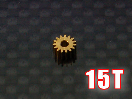 Motor Pinion 15T (1.5mm hole, 0.25M) - Click Image to Close