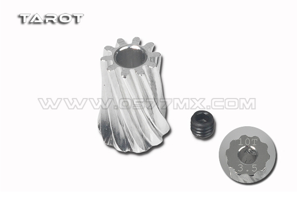450 Motor Pinion Helical Gear 3.5x10T/0.6 - Click Image to Close