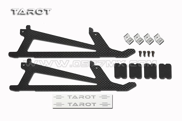 450 SPORT V2 CF Landing Skid Set - Click Image to Close