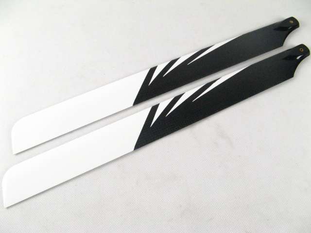 Tarot 500 430 Carbon Fibre Main Blade (White) - Click Image to Close