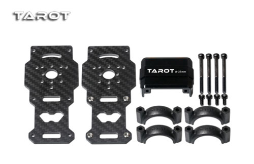 Tarot Φ25MM Carbon models motor mount / Black TL96026-01 - Click Image to Close