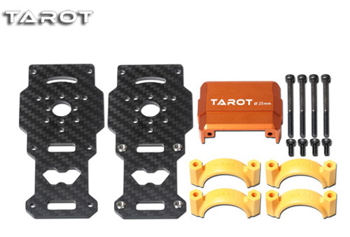 Tarot Φ25MM Carbon models motor mount / Orange TL96026-01 - Click Image to Close