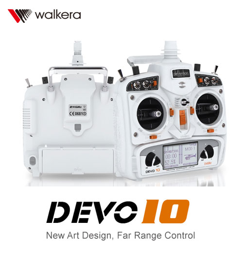 Walkera DEVO10 2.4Ghz 10CH 2km Range Transmitter W/RX1002 - Click Image to Close