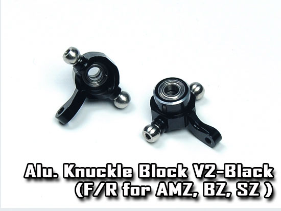 Alu. Knuckle Block V2-Black (F/R for AMZ, BZ, SZ )