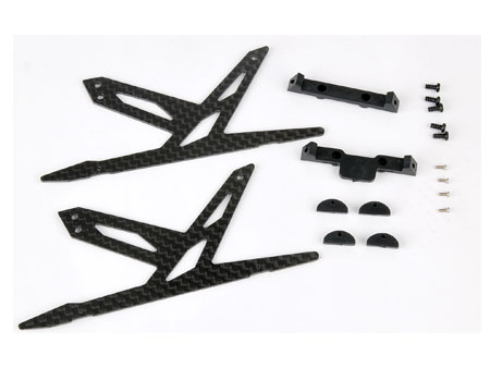 Carbon Landing Skid Set (Black) - Blade 130X