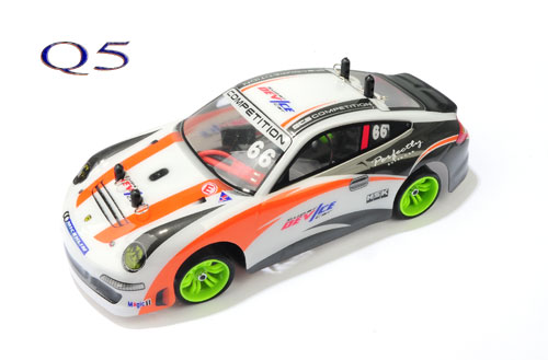 Mini-Q Q5 Burshless Carbon Chassis 1:28 car (No TX, RX)- Black/O