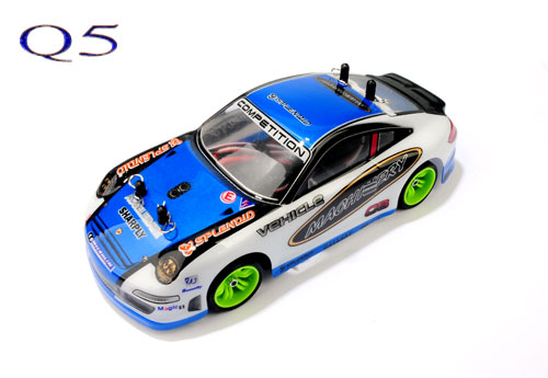Mini-Q Q5 Brushless Carbon Chassis 1:28 car (No TX, RX)- Blue