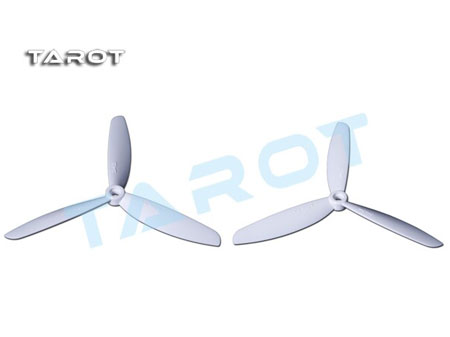 Tarot 6 inch 3 Leaf Propeller (ABS) CW&CCW / white (TL400E1)