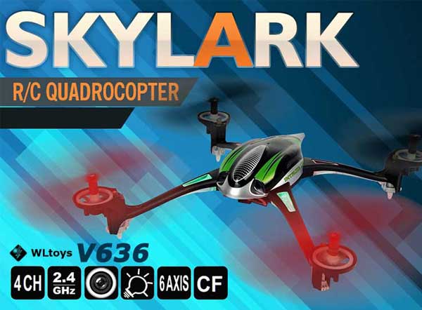 WLtoys Skylark V636 Headless 6 Axis RC Quad