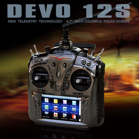 Walkera DEVO12S 12 ch Tx with RX1202 / Alu. Case (Free Shipping) - Click Image to Close
