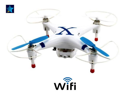 Cheerson CX-30W WiFi Controlled RC Quadcopter Kit - Blue - Click Image to Close