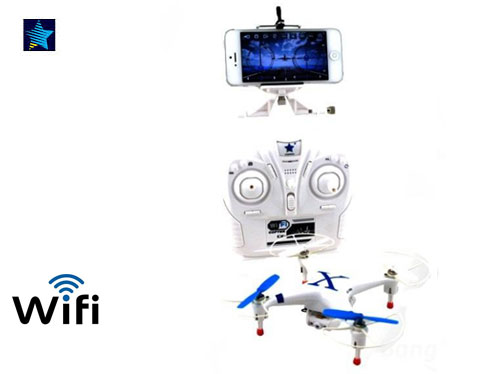 Cheerson CX-30W WiFi Controlled RC Quad With Transmitter - Blue - Click Image to Close